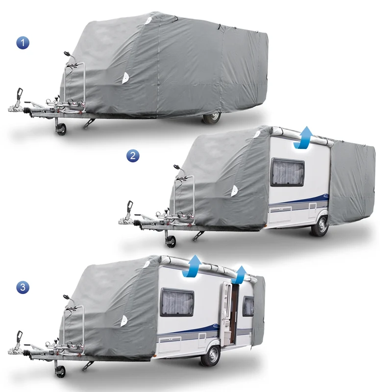 Ganzgarage für Wohnwagen Größe XXL 700x225x220 cm wasserdicht aus Vliesstoff