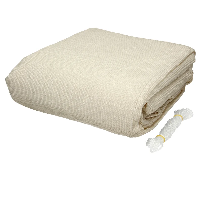 Sonnensegel rechteck 2x4 m Creme 100% HDPE mit UV Schutz inkl. Befestigungsseile