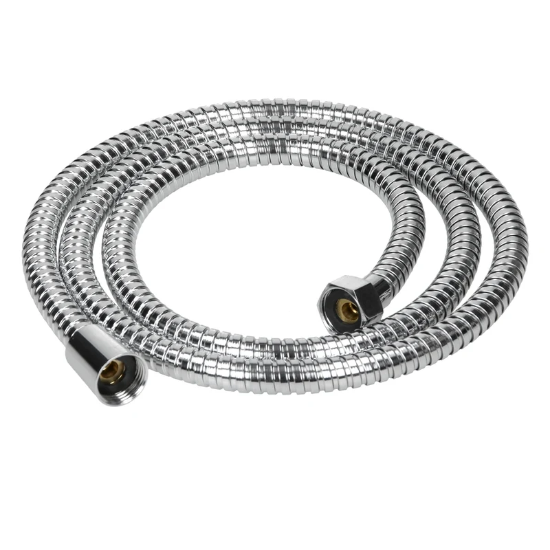 Flexibler Brauseschlauch 150 cm 1/2 Zoll Silber aus Edelstahl