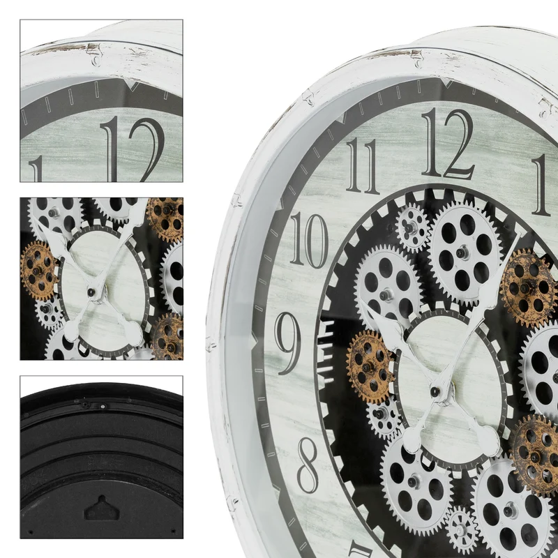 Große Wanduhr mit arabischen Ziffern Ø 48 cm aus Kunststoff