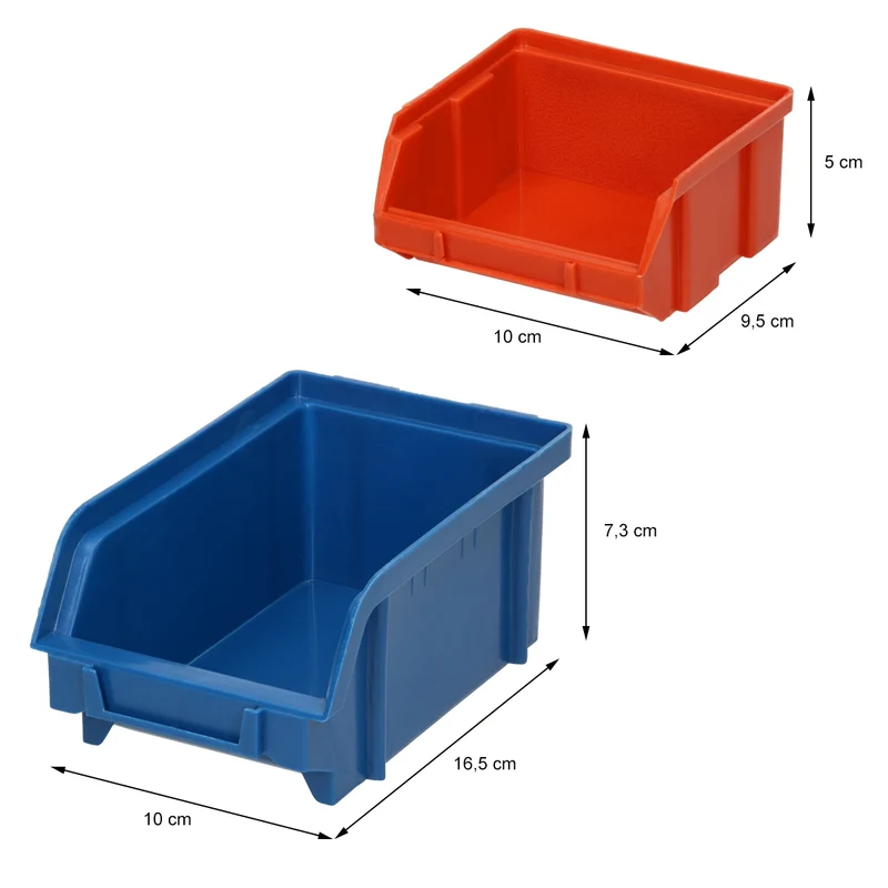 Wandregal mit Stapelbox Lochwand 64x38 cm