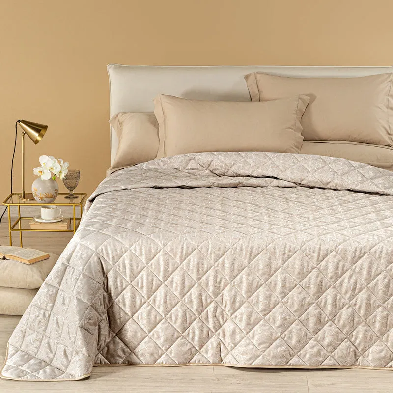Copriletto Primaverile interiors in Raso Jacquard 80 gr/mq