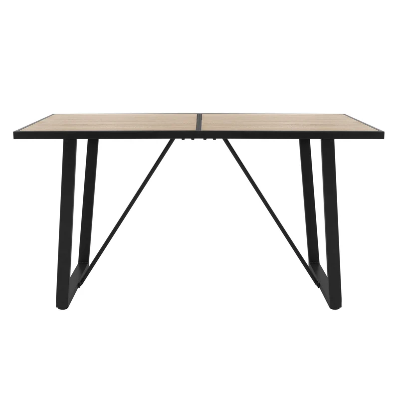 Esstisch 140x70 cm mit schwarzem Gestell für 4-6 Personen ML-Design