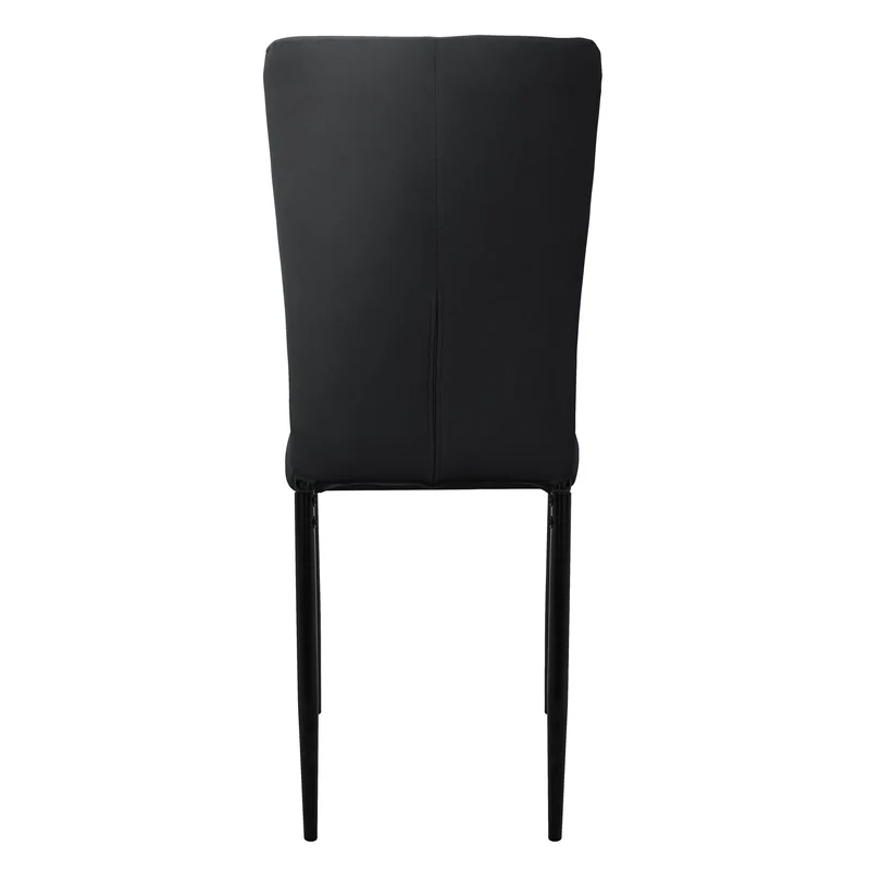 Esszimmerstuhl 4er Set Schwarz mit Samtbezug und Metallbeinen Küchenstuhl ML-Design