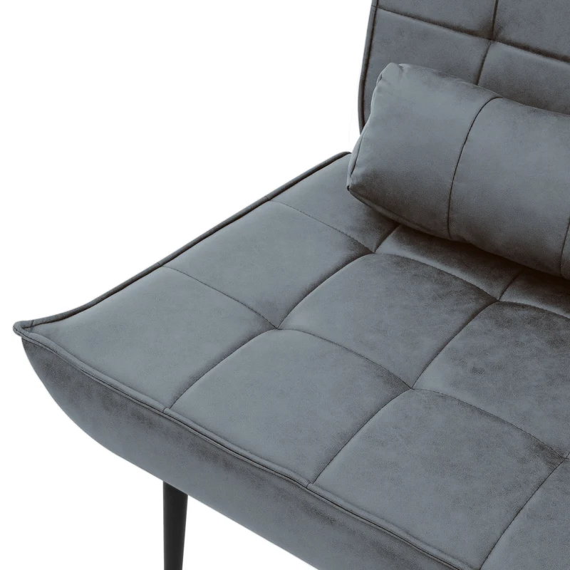 ML-DESIGN | Sessel mit Lendenkissen 79x100x97 cm aus Kunstleder Anthrazit Relaxsessel Loungesessel bequem Retro Lesesessel Polstersessel für Wohnzimmer