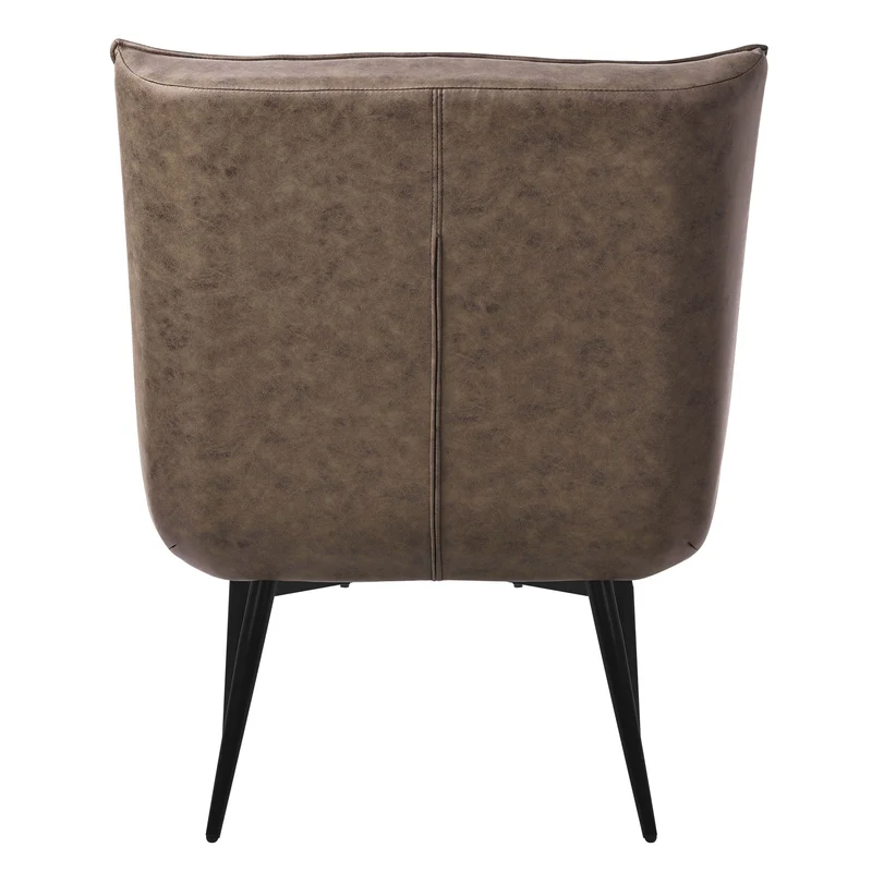 ML-DESIGN | Sessel mit Lendenkissen 79x100x97 cm aus Kunstleder Braun Relaxsessel Loungesessel bequem Retro Lesesessel Polstersessel für Wohnzimmer