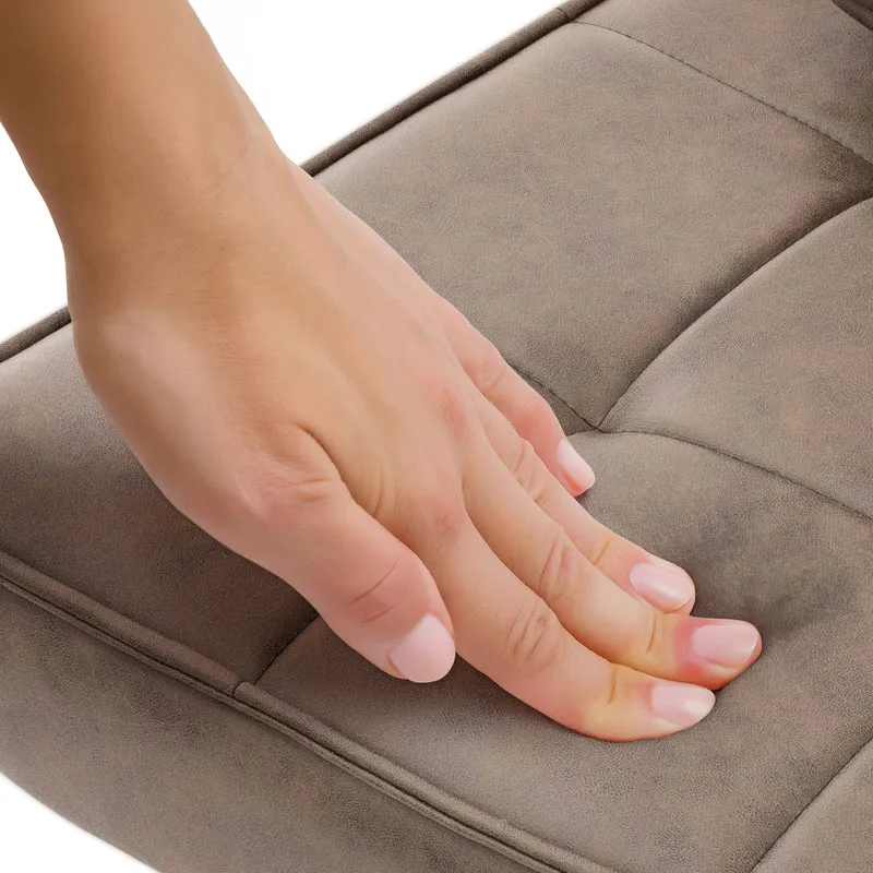 ML-DESIGN | Sessel mit Lendenkissen 79x100x97 cm aus Kunstleder Braun Relaxsessel Loungesessel bequem Retro Lesesessel Polstersessel für Wohnzimmer