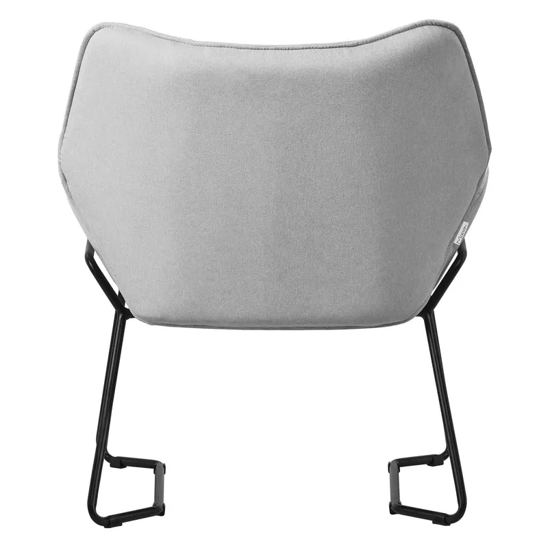 ML-DESIGN | Sessel mit Lendenkissen 75x77x85 cm Leinenstoff Hellgrau Relaxsessel Loungesessel Cocktailsessel Polstersessel Lesesessel für Wohnzimmer