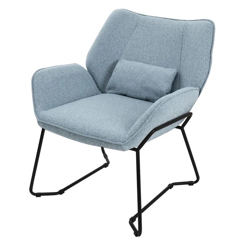 Relaxsessel Loungesessel mit Leinenbezug mit Armlehne ML-Design