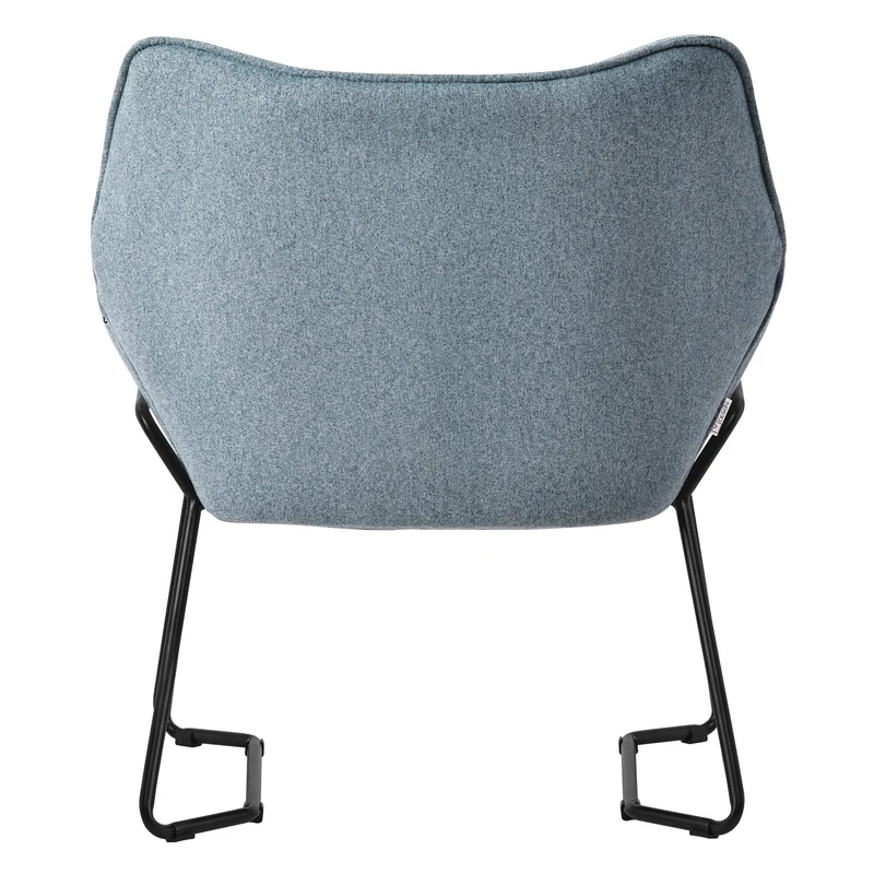ML-DESIGN | Sessel mit Lendenkissen 75x77x85 cm Leinenstoff Blau Relaxsessel Loungesessel Cocktailsessel Polstersessel Lesesessel für Wohnzimmer