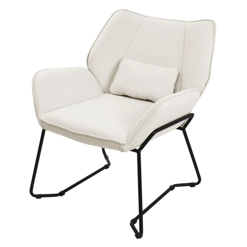 Relaxsessel Loungesessel mit Leinenbezug mit Armlehne ML-Design