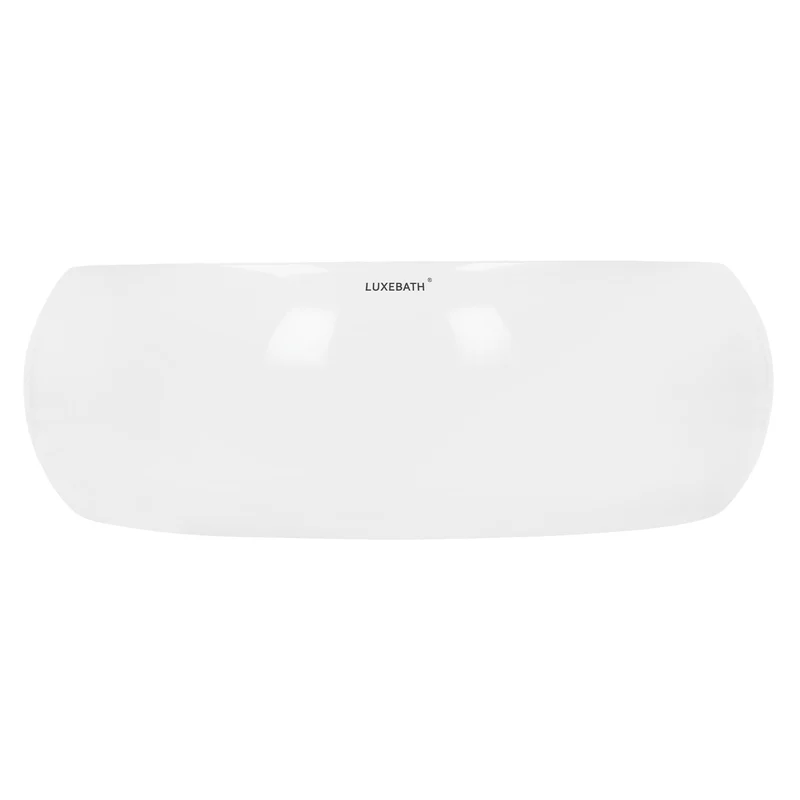 Waschbecken Rund ohne Überlauf Ø 35x12 cm Weiß aus Keramik LuxeBath