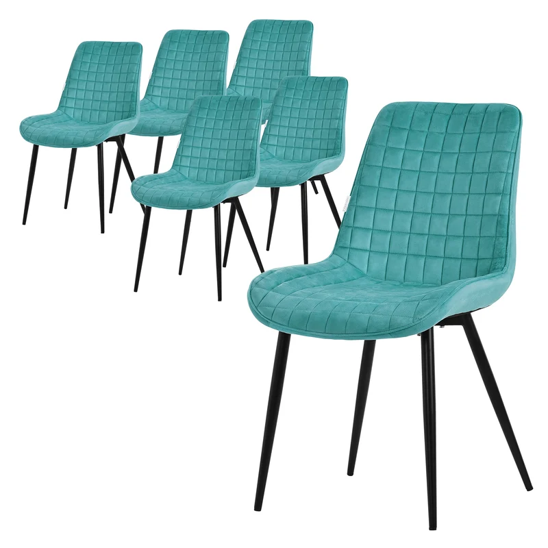 Esszimmerstuhl Set mit Rückenlehne Waffel Steppung ML-Design