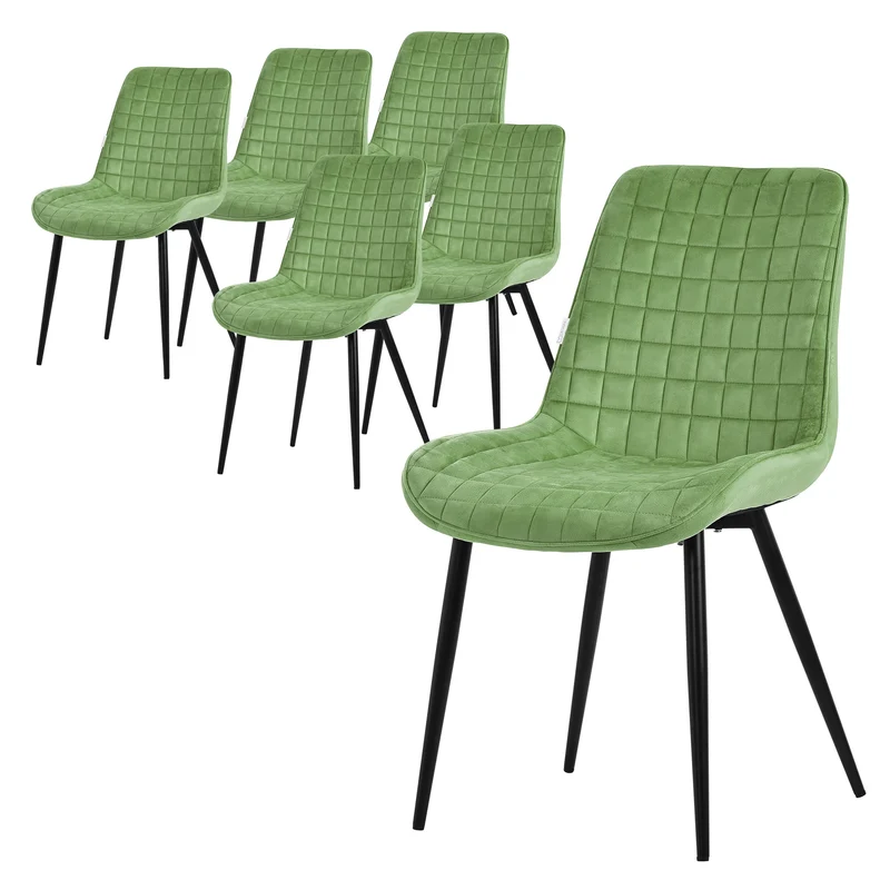 Esszimmerstuhl Set mit Rückenlehne Waffel Steppung ML-Design