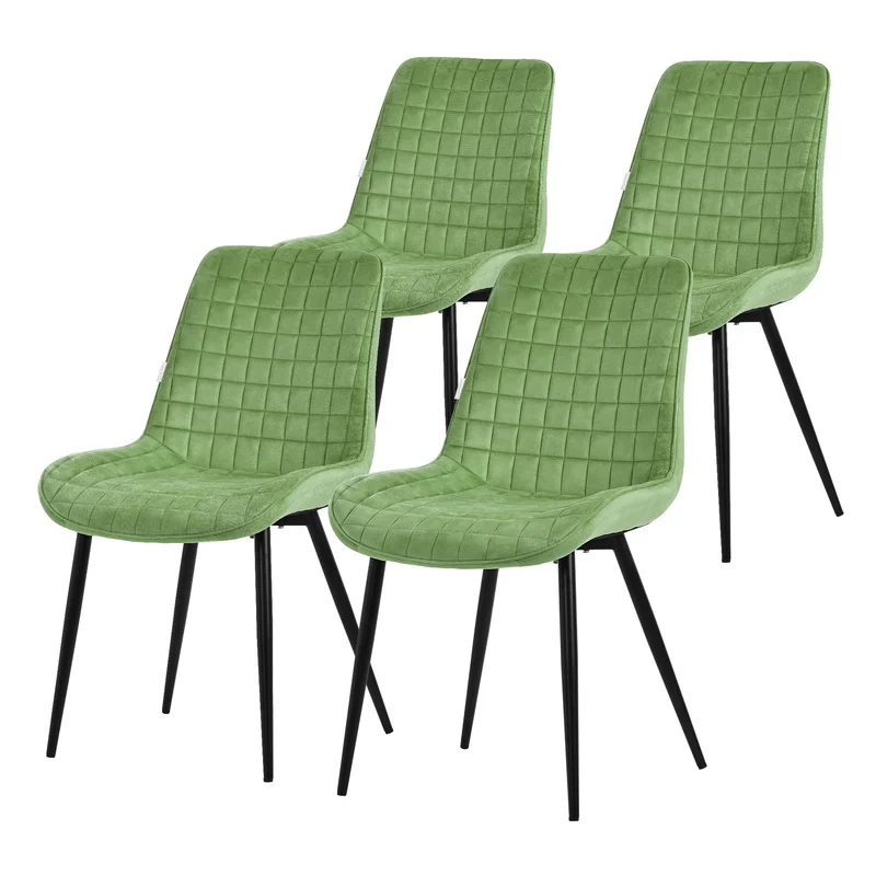 Esszimmerstuhl Set mit Rückenlehne Waffel Steppung ML-Design