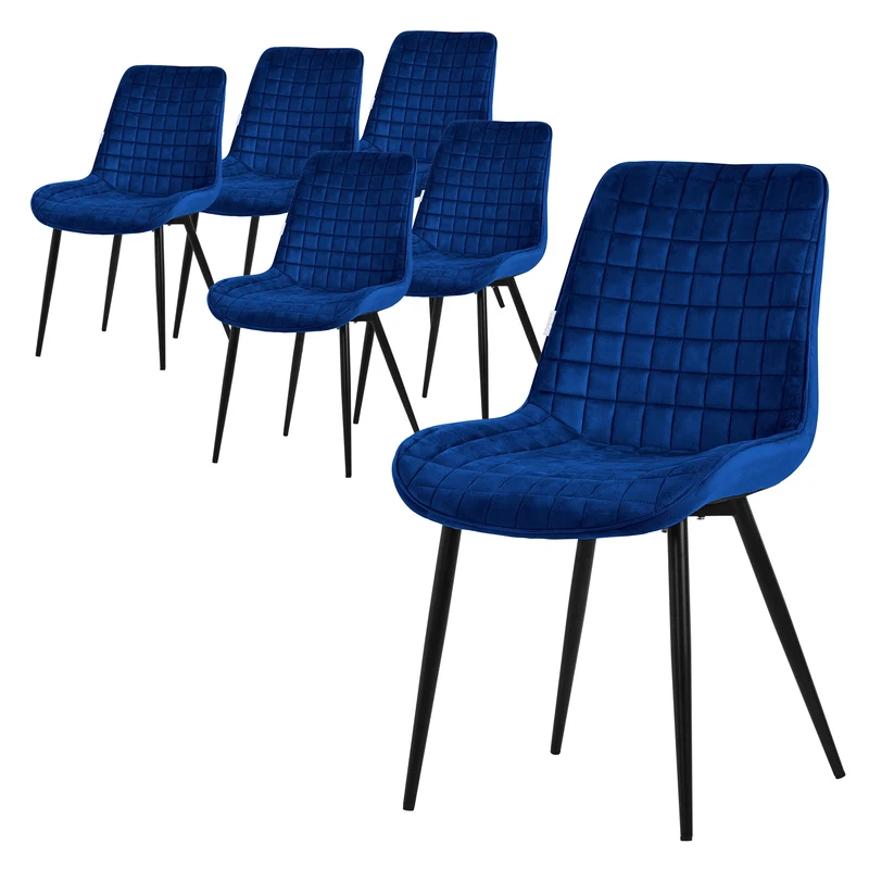 Esszimmerstuhl Set mit Rückenlehne Waffel Steppung ML-Design