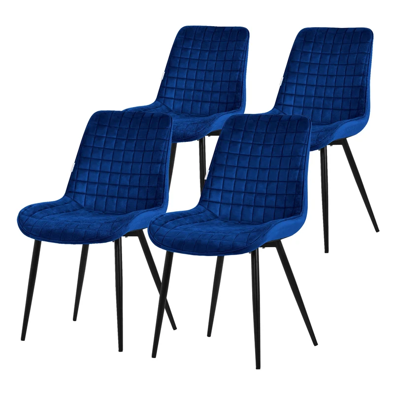 Esszimmerstuhl Set mit Rückenlehne Waffel Steppung ML-Design