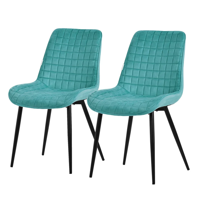 Esszimmerstuhl Set mit Rückenlehne Waffel Steppung ML-Design