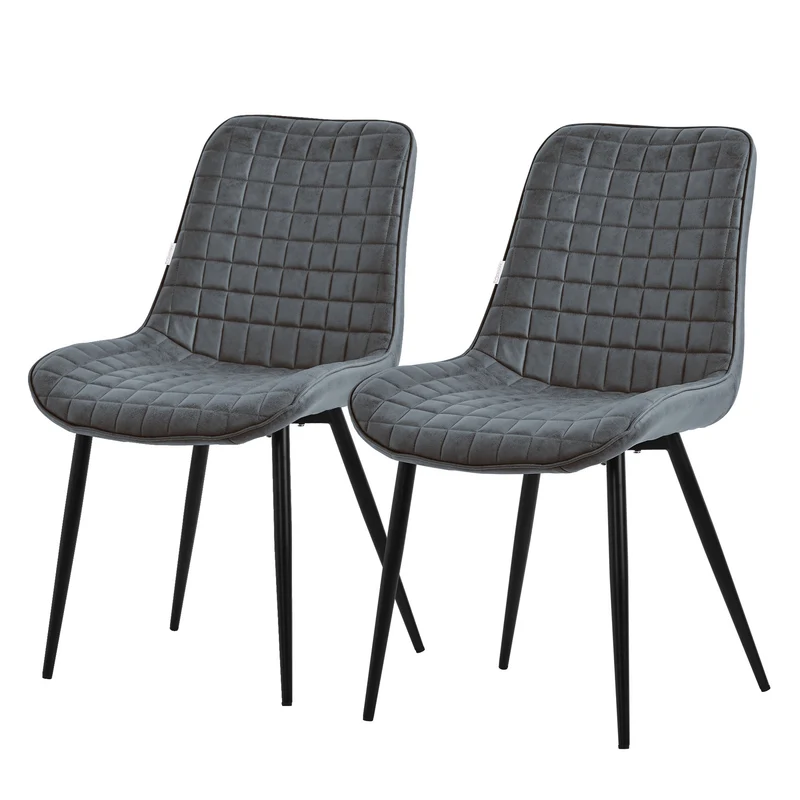 Esszimmerstuhl Set mit Rückenlehne Waffel Steppung ML-Design