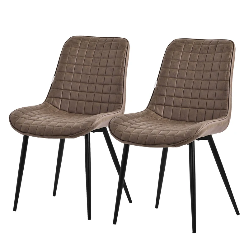 Esszimmerstuhl Set mit Rückenlehne Waffel Steppung ML-Design