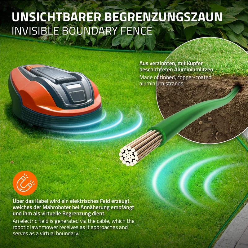 Universal 50m Begrenzungskabel für Mähroboter