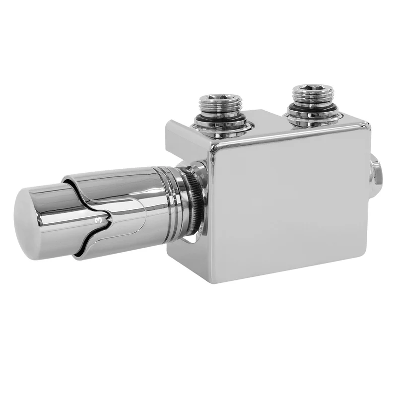 Ventil Armaturen Set Multiblock Chrome Universal inkl. Thermostatkopf LuxeBath