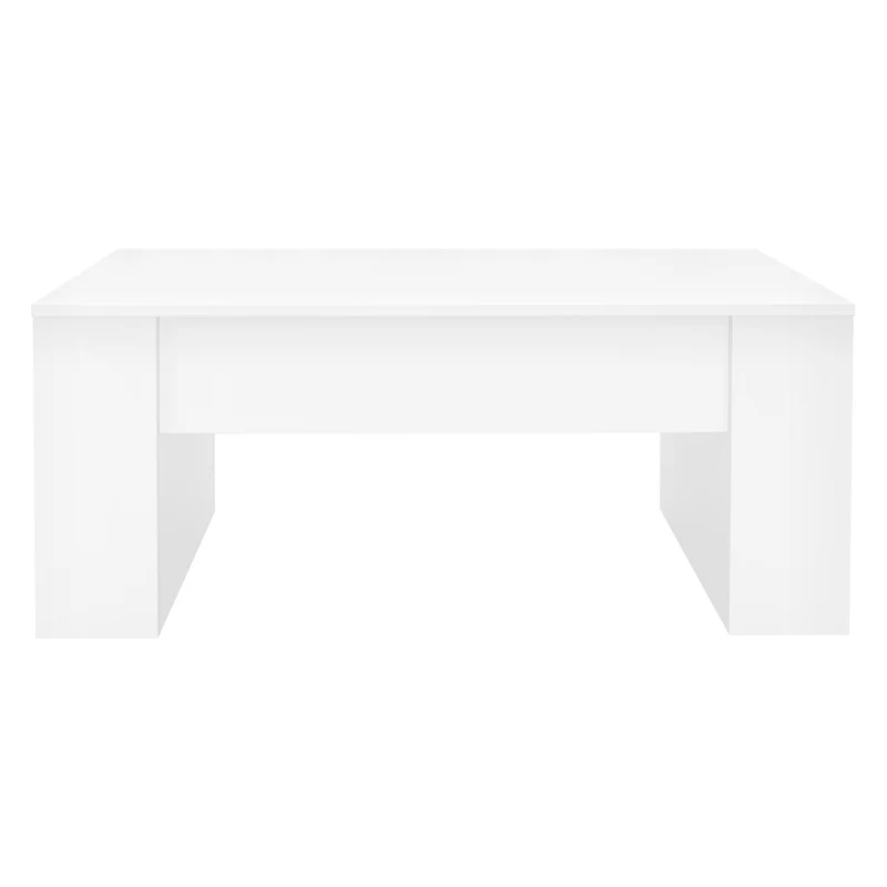 Couchtisch mit zwei Fächern 100x60x42 cm Weiß ML-Design