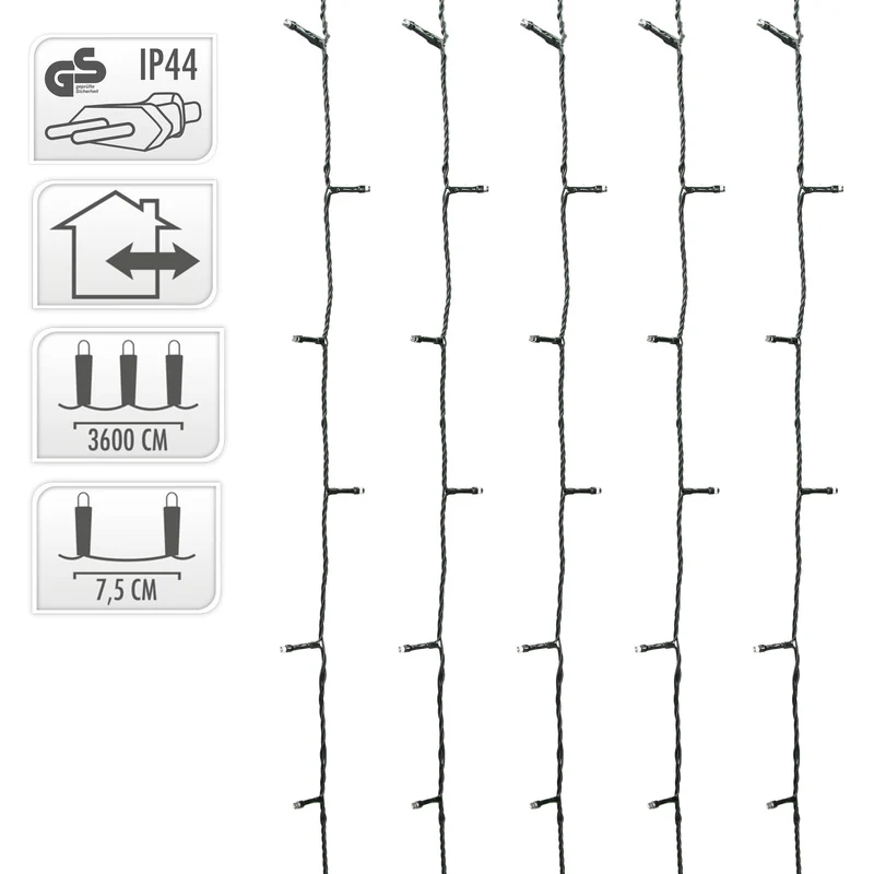 Lichterkette LED 36m warmweiß mit 480 LEDs