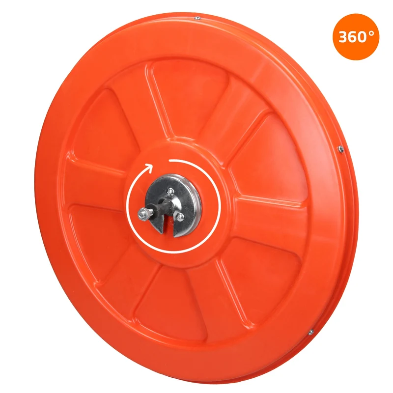 Verkehrsspiegel Ø 45 cm Rot mit schwenkbare Halterung aus Kunststoff und Rahmen aus Polypropylen und Stahl