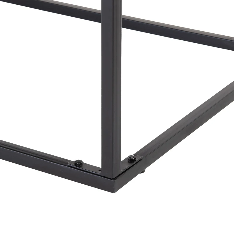 Beistelltisch 60x60 cm Grau, Unikat, handgefertigt aus Mangoholz WOMO-Design