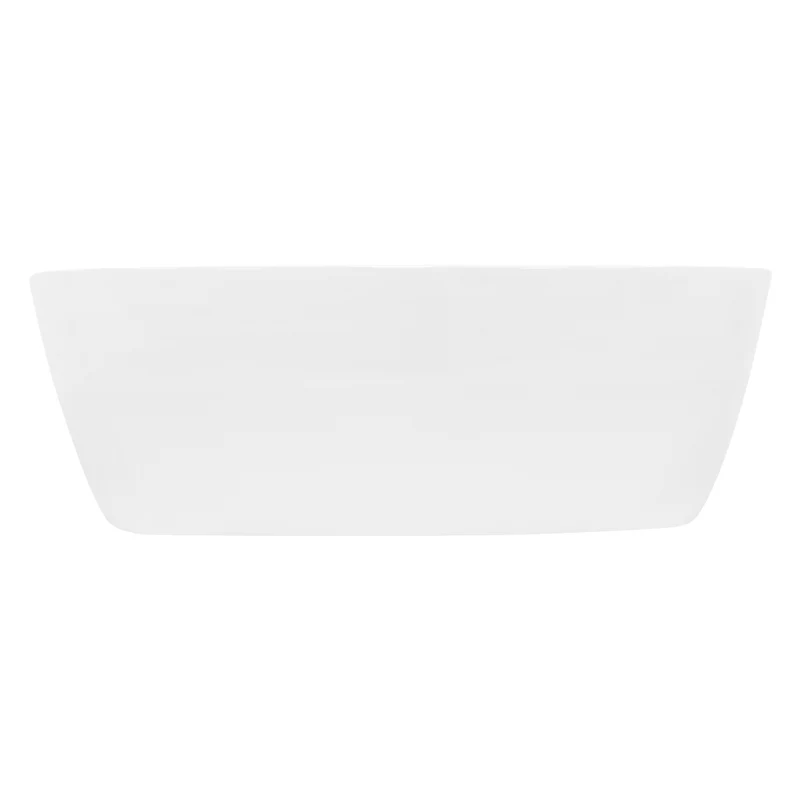 Waschbecken Rund ohne Überlauf Ø 40,5x14 cm Weiß aus Keramik LuxeBath