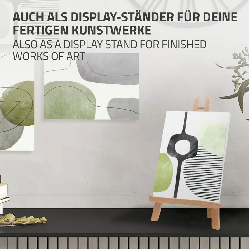 Tischstaffelei klein verstellbar 22x14x40,5 cm Braun aus Holz