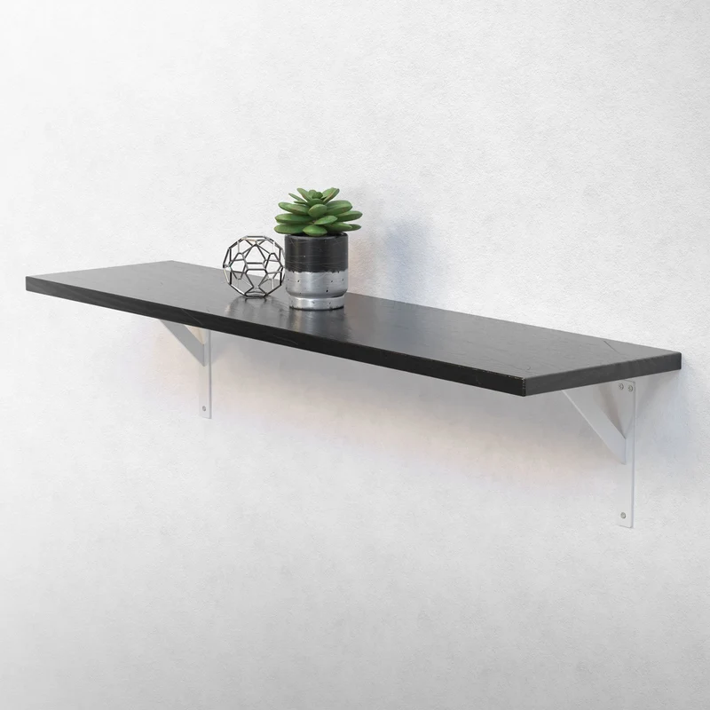 Wandkonsole Regalhalterung 2er Set 240 x 240 mm Weiß aus Aluminium ML-Design