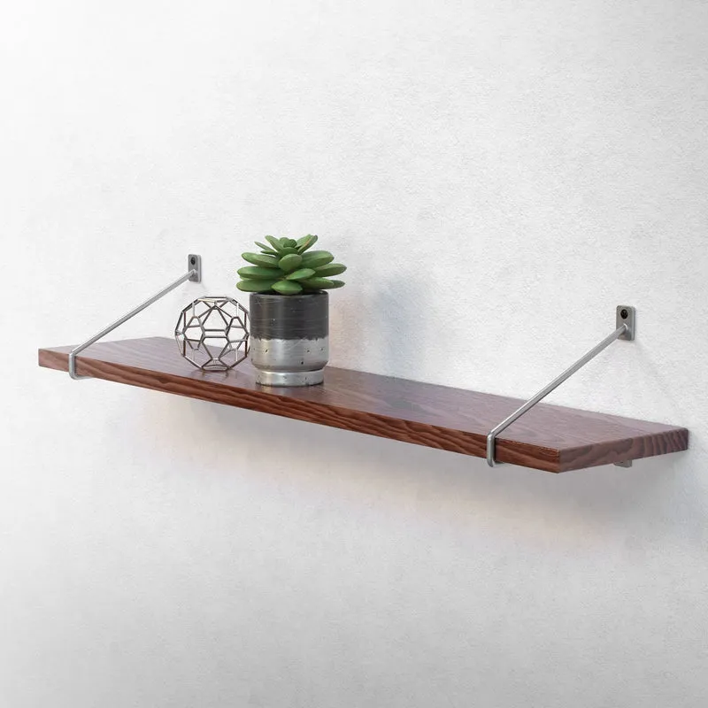 Wandkonsole Regalhalterung 2er Set 220 x 180 mm Grau aus Stahl ML-Design
