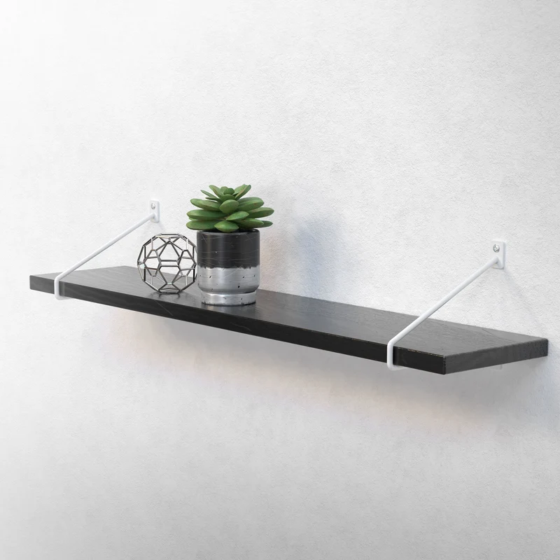 Wandkonsole Regalhalterung 2er Set 220 x 180 mm Weiß aus Stahl ML-Design
