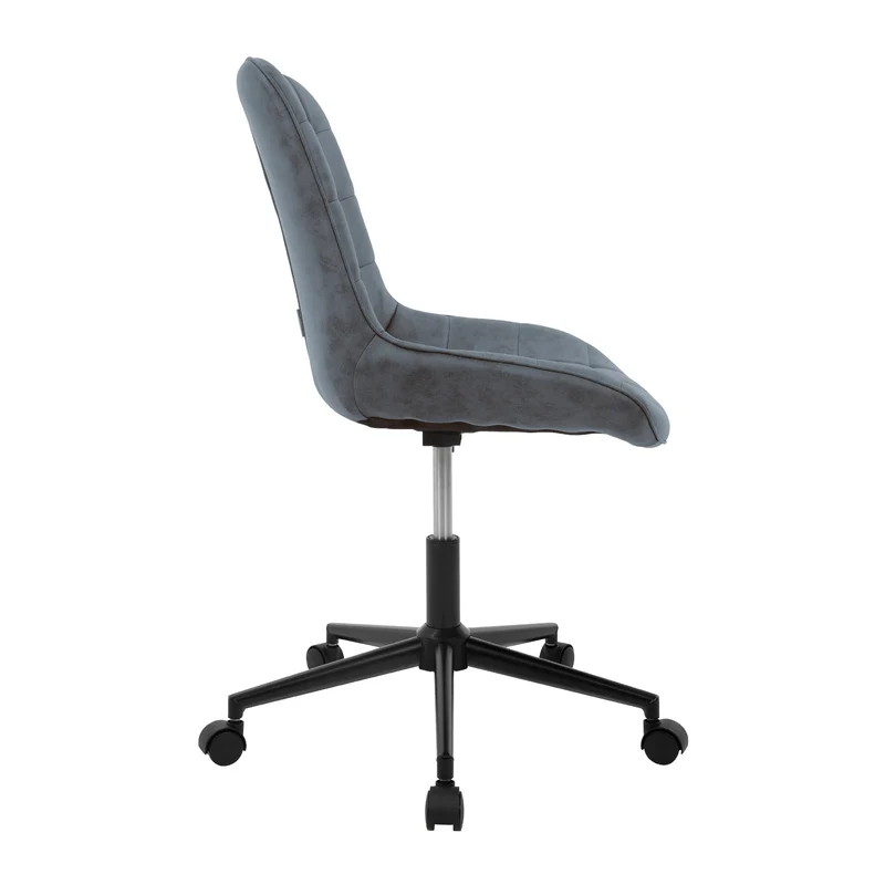 Bürostuhl auf Rollen Anthrazit mit Kunstlederbezug und Metallgestell ML-Design