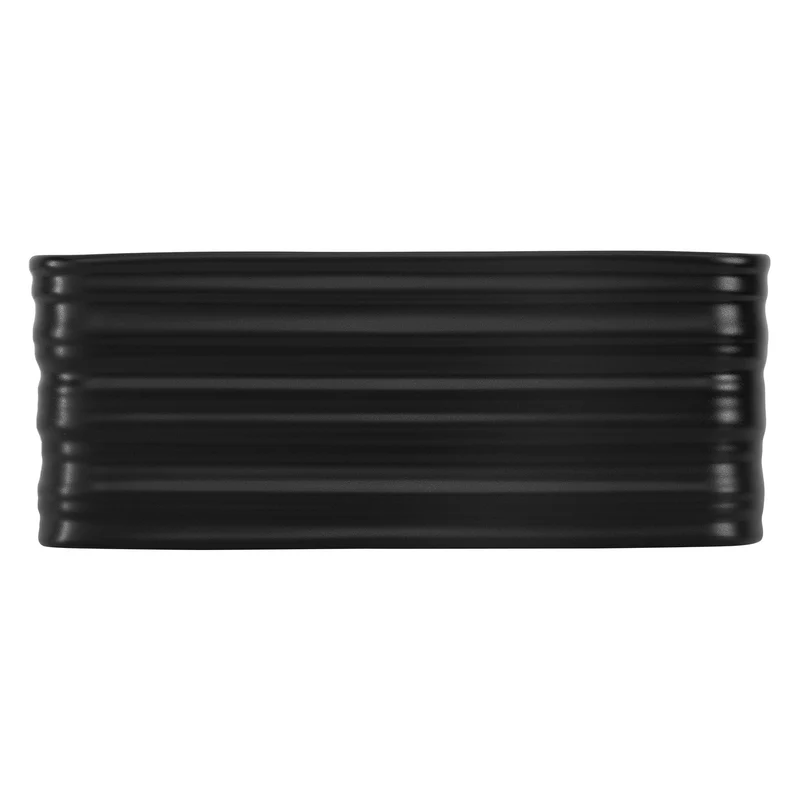 Waschbecken Quadratisch ohne Überlauf 39x39x15 cm Schwarz aus Keramik LuxeBath