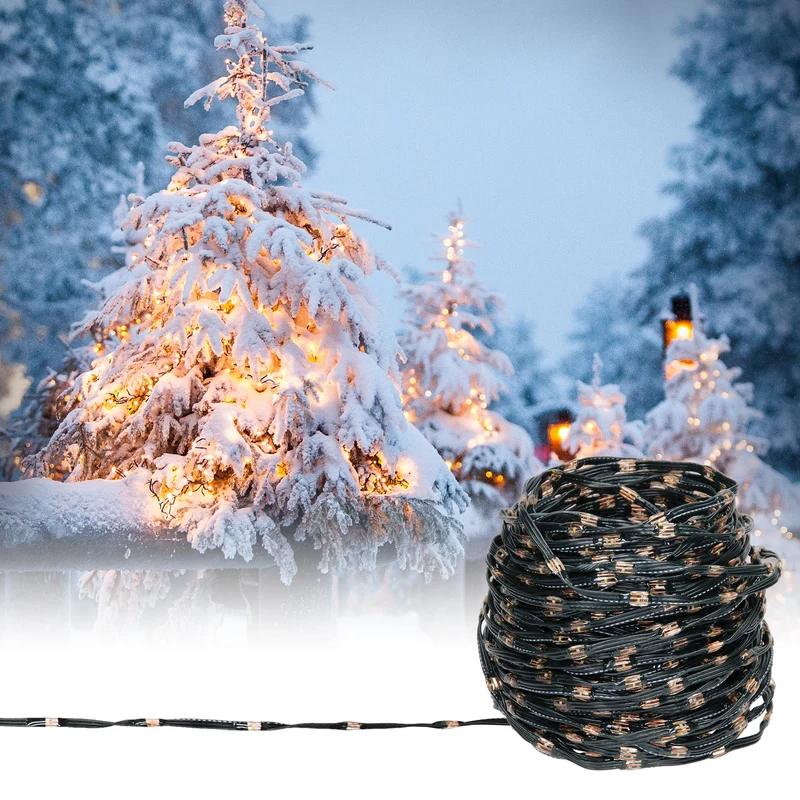 LED Micro Cluster Lichterkette 24 m mit 800 warmweißen LEDs und 8 Funktionen