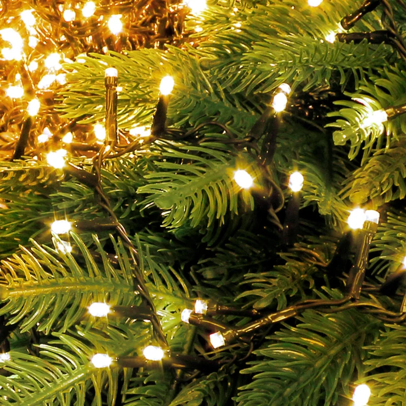 Weihnachtsbaumschmuck LED Cluster Lichterkette 14 m mit 700 LEDs Warmweiß IP44
