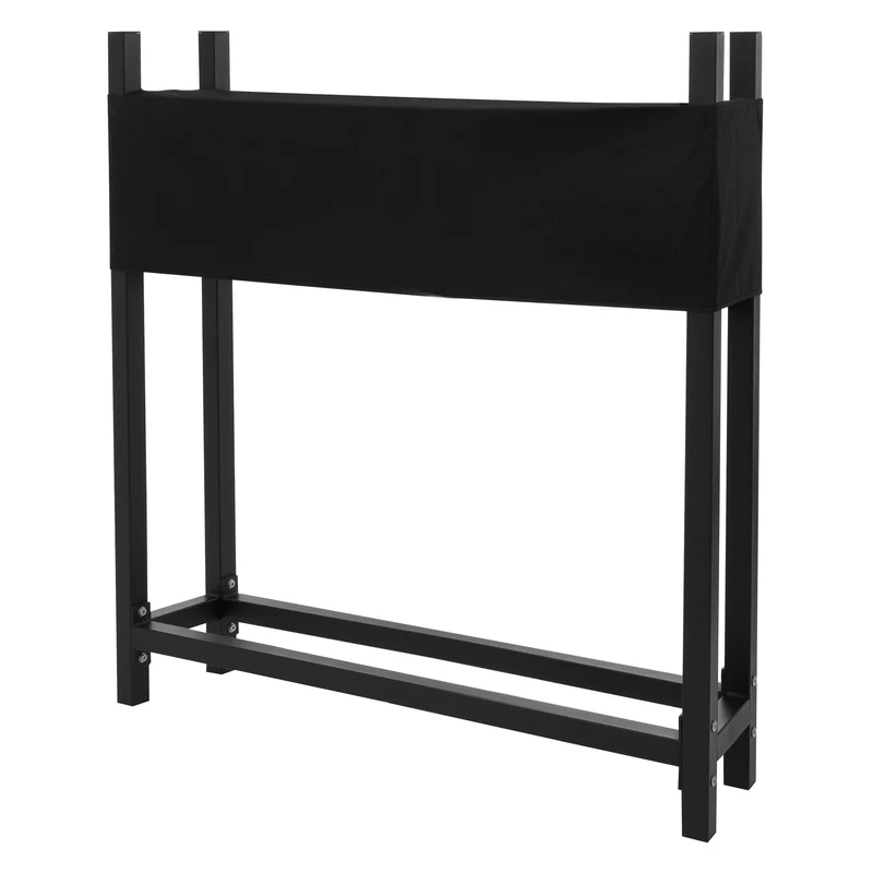 Kaminholzregal mit Abdeckung 113x25x115 cm Anthrazit aus Stahl ML-Design