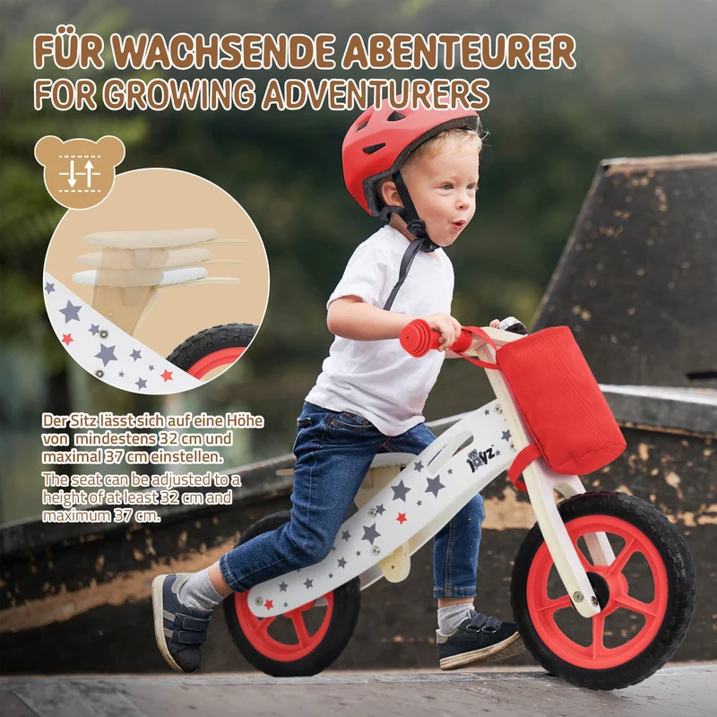 Laufrad für Kinder ab 2 Jahren Rot Joyz