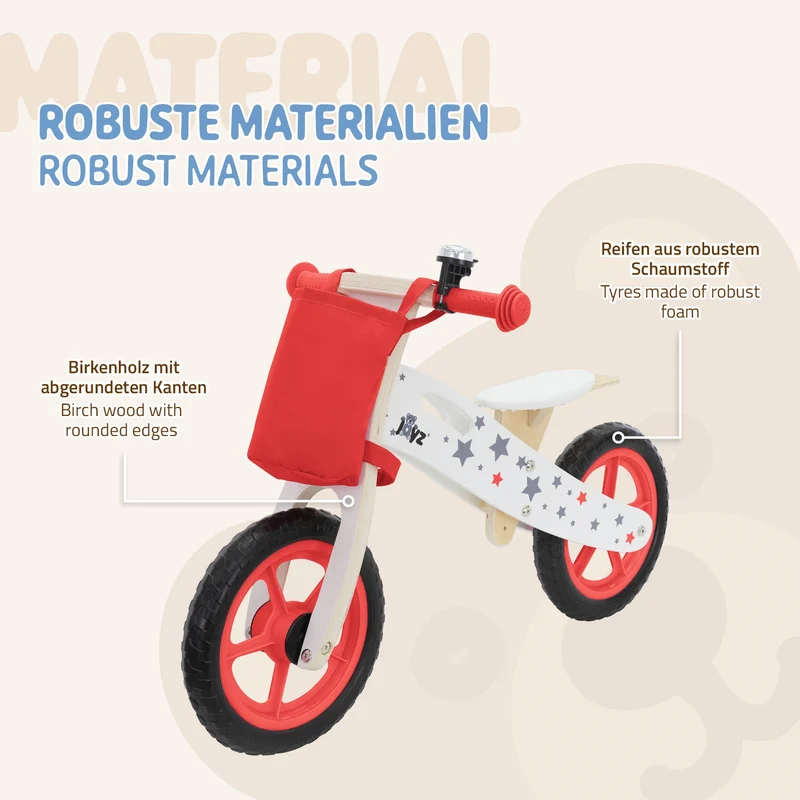 Laufrad für Kinder ab 2 Jahren Rot Joyz