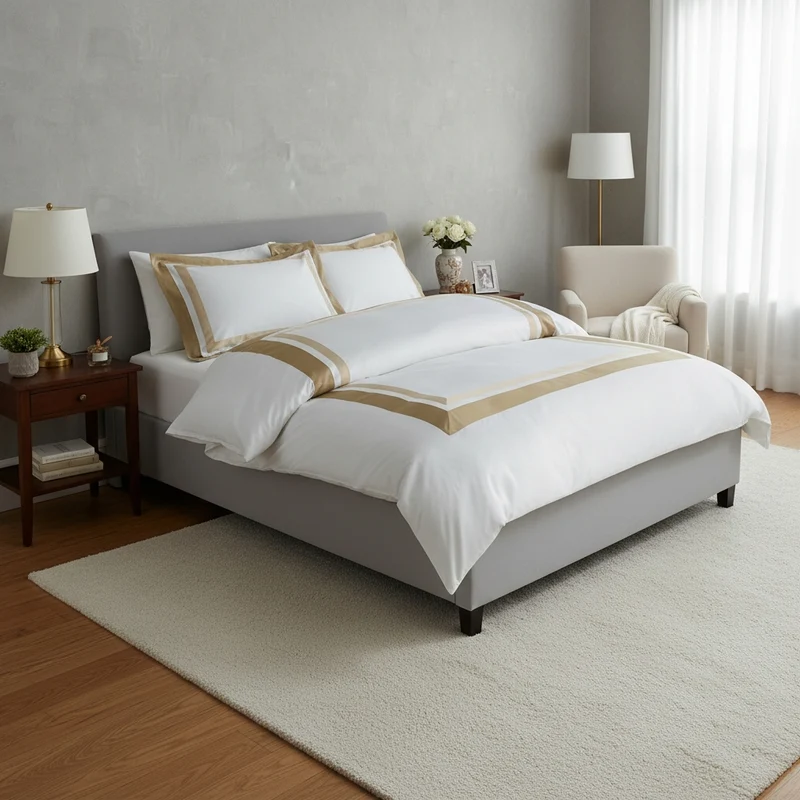 Copripiumino con federe two tone in Raso di cotone