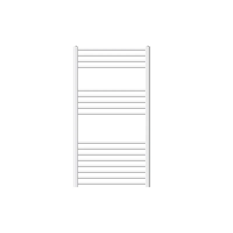Elektrischer Badheizkörper mit Heizstab 1200W 750x1200 mm Weiß gerade Seitenanschluss & Thermostat Digitalanzeige LuxeBath