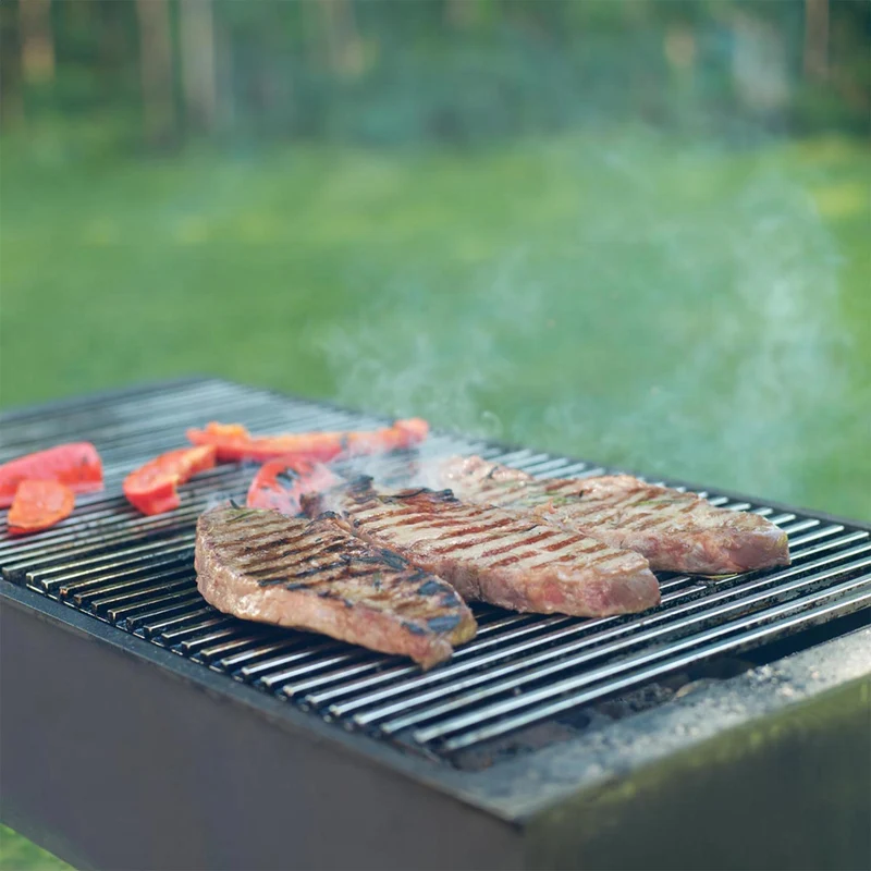ECD Germany | Grillrost eckig mit abnehmbaren Griffen 54x34 cm Edelstahl, Outdoor Grillplatte robust für Gasgrill Holzkohlegrill BBQ Feuerstelle