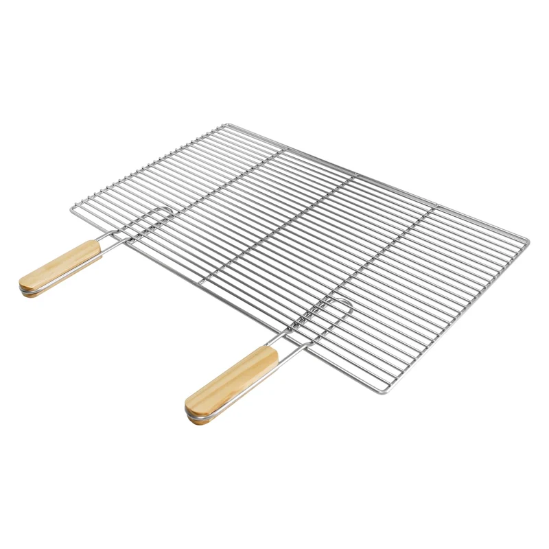 ECD Germany | Grillrost mit abnehmbaren Griffen aus Edelstahl, Outdoor Grillplatte robust für Gasgrill Holzkohlegrill BBQ Feuerstelle