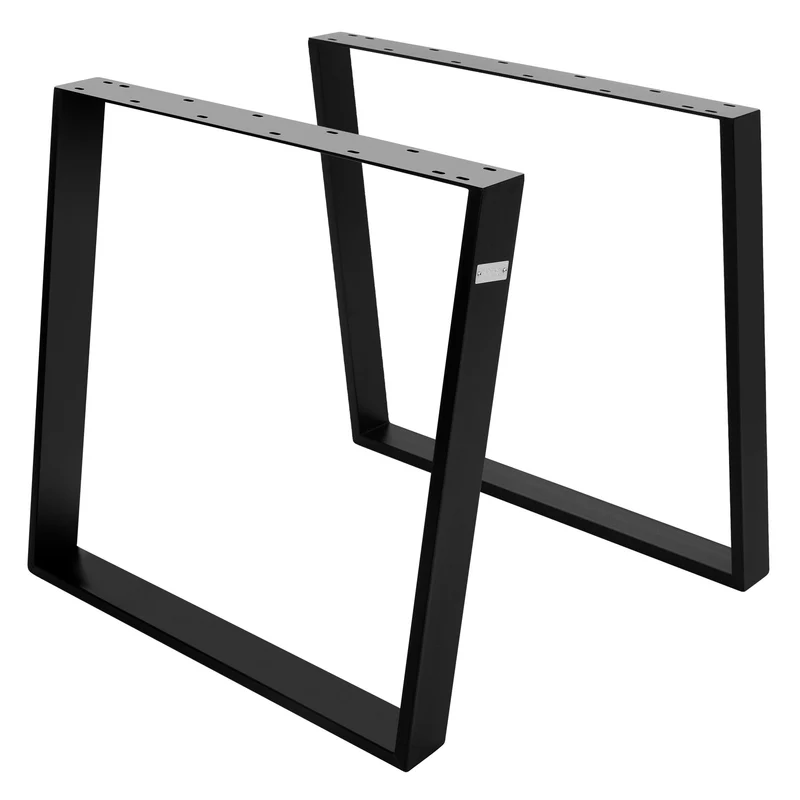 Tischbeine Tischgestell 2er Set U-Design schräg 40 x 43 cm aus Stahl ML-Design