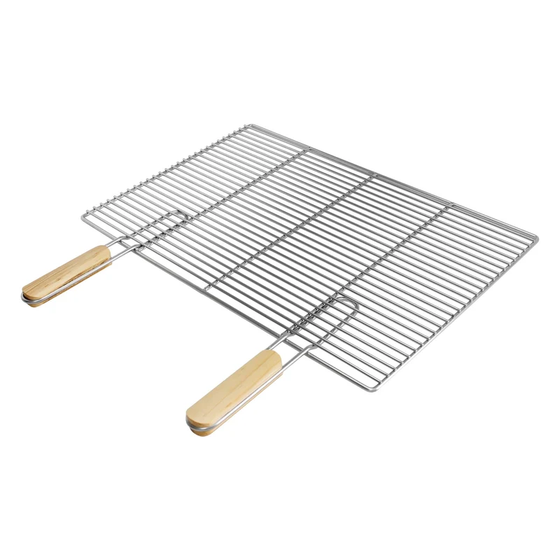 ECD Germany | Grillrost mit abnehmbaren Griffen aus Edelstahl, Outdoor Grillplatte robust für Gasgrill Holzkohlegrill BBQ Feuerstelle