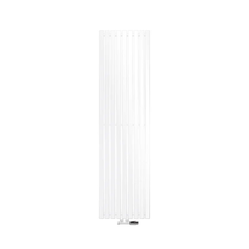 Badheizkörper Mittelanschluss 480x1800 mm Weiß mit Universal Thermostatventil LuxeBath