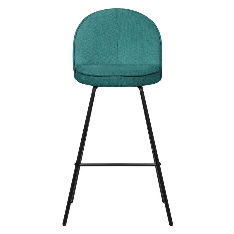 Barhocker 4er Set Petrol 52x102x50 cm mit Rückenlehne und Fußstütze bis 120 kg ML-Design